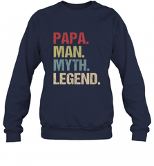 Papa Man Myth Legend Dad Father Crewneck Sweatshirt Crewneck Sweatshirt - HHHstores