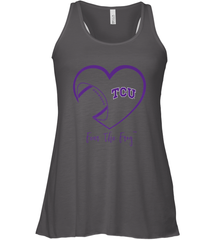 TCU Horned Frogs Football Inside Heart  Team Women's Racerback Tank Women's Racerback Tank - HHHstores