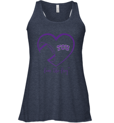 TCU Horned Frogs Football Inside Heart  Team Women's Racerback Tank Women's Racerback Tank - HHHstores