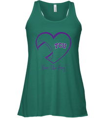 TCU Horned Frogs Football Inside Heart  Team Women's Racerback Tank Women's Racerback Tank - HHHstores