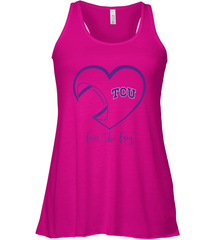 TCU Horned Frogs Football Inside Heart  Team Women's Racerback Tank Women's Racerback Tank - HHHstores