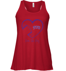 TCU Horned Frogs Football Inside Heart  Team Women's Racerback Tank Women's Racerback Tank - HHHstores