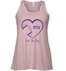 TCU Horned Frogs Football Inside Heart  Team Women's Racerback Tank Women's Racerback Tank - HHHstores