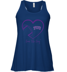 TCU Horned Frogs Football Inside Heart  Team Women's Racerback Tank Women's Racerback Tank - HHHstores