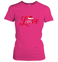 NFL Washington Redskins Logo Christmas Santa Hat Love Heart Football Team Women's T-Shirt Women's T-Shirt - HHHstores