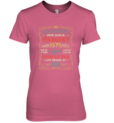 Legends Were Born In FEBRUARY 1975 45th Birthday Gifts Women's Premium T-Shirt Women's Premium T-Shirt - HHHstores
