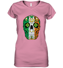 Sugar Skull Leprechaun T Shirt St Patricks Day Women Men Tee Women's V-Neck T-Shirt Women's V-Neck T-Shirt - HHHstores