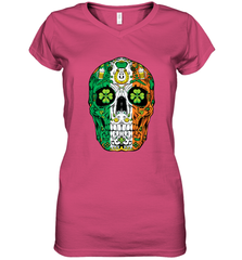 Sugar Skull Leprechaun T Shirt St Patricks Day Women Men Tee Women's V-Neck T-Shirt Women's V-Neck T-Shirt - HHHstores
