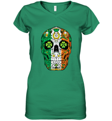 Sugar Skull Leprechaun T Shirt St Patricks Day Women Men Tee Women's V-Neck T-Shirt Women's V-Neck T-Shirt - HHHstores