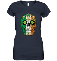 Sugar Skull Leprechaun T Shirt St Patricks Day Women Men Tee Women's V-Neck T-Shirt Women's V-Neck T-Shirt - HHHstores