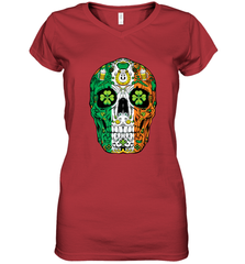 Sugar Skull Leprechaun T Shirt St Patricks Day Women Men Tee Women's V-Neck T-Shirt Women's V-Neck T-Shirt - HHHstores