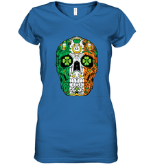 Sugar Skull Leprechaun T Shirt St Patricks Day Women Men Tee Women's V-Neck T-Shirt Women's V-Neck T-Shirt - HHHstores