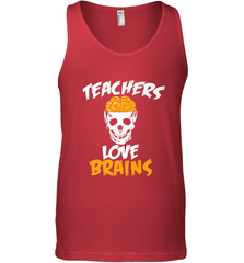 Teachers Love Brains funny Halloween Zombie Men's Tank Top Men's Tank Top - HHHstores