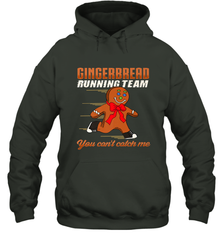Christmas Gingerbread Man Cookie Gingerbread Running Team Hooded Sweatshirt Hooded Sweatshirt - HHHstores