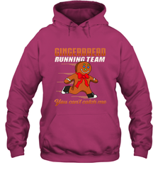 Christmas Gingerbread Man Cookie Gingerbread Running Team Hooded Sweatshirt Hooded Sweatshirt - HHHstores