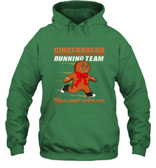Christmas Gingerbread Man Cookie Gingerbread Running Team Hooded Sweatshirt Hooded Sweatshirt - HHHstores