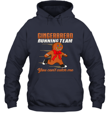 Christmas Gingerbread Man Cookie Gingerbread Running Team Hooded Sweatshirt Hooded Sweatshirt - HHHstores