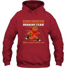 Christmas Gingerbread Man Cookie Gingerbread Running Team Hooded Sweatshirt Hooded Sweatshirt - HHHstores