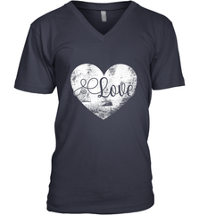 Love Valentines Day Heart Vintage Gift For Men Women Men's V-Neck Men's V-Neck - HHHstores