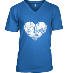 Love Valentines Day Heart Vintage Gift For Men Women Men's V-Neck Men's V-Neck - HHHstores