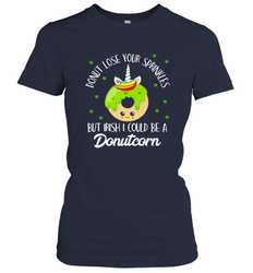 Donutcorn Funny Cute Donut Unicorn Irish St Patrick's Day Women's T-Shirt