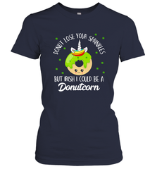 Donutcorn Funny Cute Donut Unicorn Irish St Patrick's Day Women's T-Shirt Women's T-Shirt - HHHstores