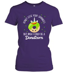 Donutcorn Funny Cute Donut Unicorn Irish St Patrick's Day Women's T-Shirt Women's T-Shirt - HHHstores