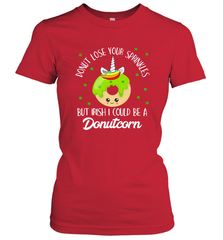 Donutcorn Funny Cute Donut Unicorn Irish St Patrick's Day Women's T-Shirt Women's T-Shirt - HHHstores