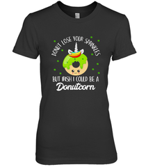 Donutcorn Funny Cute Donut Unicorn Irish St Patrick's Day Women's Premium T-Shirt Women's Premium T-Shirt - HHHstores