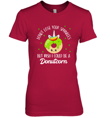Donutcorn Funny Cute Donut Unicorn Irish St Patrick's Day Women's Premium T-Shirt Women's Premium T-Shirt - HHHstores