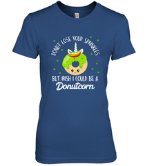 Donutcorn Funny Cute Donut Unicorn Irish St Patrick's Day Women's Premium T-Shirt Women's Premium T-Shirt - HHHstores