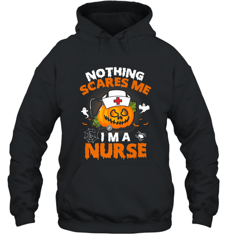 Nurse Halloween Gifts Nothing Scares Me I Am A Nurse Hooded Sweatshirt Hooded Sweatshirt / Black / S Hooded Sweatshirt - HHHstores
