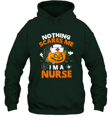 Nurse Halloween Gifts Nothing Scares Me I Am A Nurse Hooded Sweatshirt Hooded Sweatshirt - HHHstores