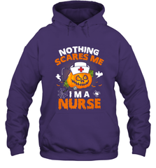 Nurse Halloween Gifts Nothing Scares Me I Am A Nurse Hooded Sweatshirt Hooded Sweatshirt - HHHstores