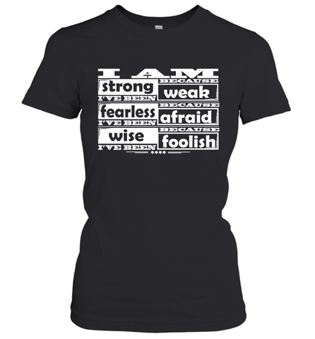 I am strong, fearless wise Best Novelty Gift Wing Inspirational Quote Women's T-Shirt Women's T-Shirt / Black / S Women's T-Shirt - HHHstores