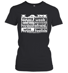 I am strong, fearless wise Best Novelty Gift Wing Inspirational Quote Women's T-Shirt Women's T-Shirt - HHHstores