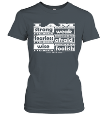 I am strong, fearless wise Best Novelty Gift Wing Inspirational Quote Women's T-Shirt Women's T-Shirt - HHHstores