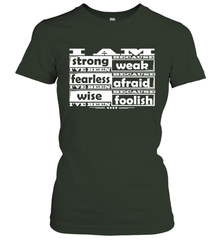 I am strong, fearless wise Best Novelty Gift Wing Inspirational Quote Women's T-Shirt Women's T-Shirt - HHHstores