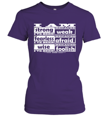 I am strong, fearless wise Best Novelty Gift Wing Inspirational Quote Women's T-Shirt Women's T-Shirt - HHHstores