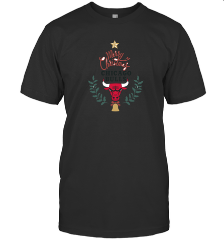 NBA Chicago Bulls Logo merry Christmas gilf Men's T-Shirt Men's T-Shirt / Black / S Men's T-Shirt - HHHstores