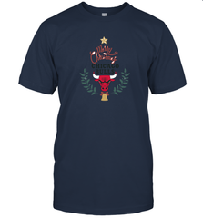 NBA Chicago Bulls Logo merry Christmas gilf Men's T-Shirt Men's T-Shirt - HHHstores