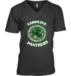 NFL Carolina Panthers Logo Happy St Patrick's Day Men's V-Neck