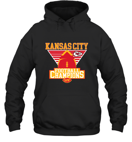 Kansas City Old School Football _ The City Of Champions LIV Hooded Sweatshirt Hooded Sweatshirt / Black / S Hooded Sweatshirt - HHHstores