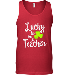 Teacher St. Patrick's Day Shirt, Lucky To Be A Teacher Men's Tank Top Men's Tank Top - HHHstores