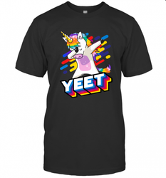Colorful Dabbing Dancing Unicorn Celebration Yeet Men's T-Shirt