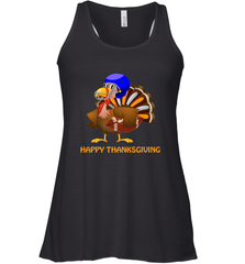 Cool Happy Thanksgiving Football Shirt Gobble Player Turkey Women's Racerback Tank Women's Racerback Tank - HHHstores