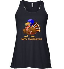 Cool Happy Thanksgiving Football Shirt Gobble Player Turkey Women's Racerback Tank Women's Racerback Tank - HHHstores