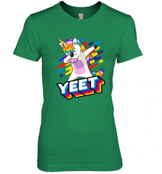 Colorful Dabbing Dancing Unicorn Celebration Yeet Women's Premium T-Shirt