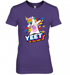 Colorful Dabbing Dancing Unicorn Celebration Yeet Women's Premium T-Shirt Women's Premium T-Shirt - HHHstores