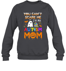You Can't Scare Me I'm An Autism Mom Ghost Awareness Funny Crewneck Sweatshirt Crewneck Sweatshirt - HHHstores